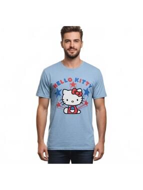 T-Shirt / Hello Kitty Graphic Tee  / Men's XL / Blue / New